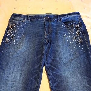 White house black market sparkle pockets jeans!